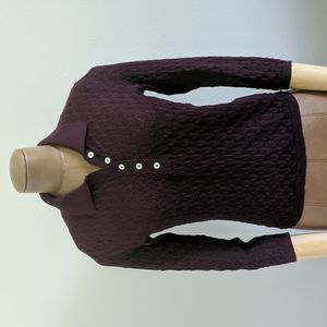 Zara burgundy knit polo sz small